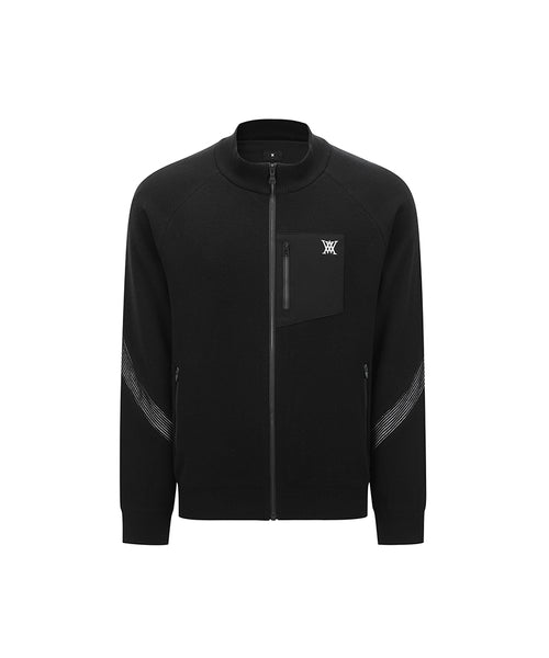 Men's Windproof Pocket Sweater Cardigan - Black – Anew Golf USA