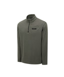 Men's Textured High Neck Half Zip T-Shirt - Dark Grey
