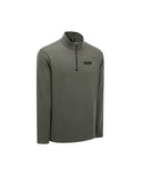 Men's Textured High Neck Half Zip T-Shirt - Dark Grey