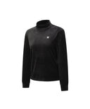 Women's Corduroy Middle Length T-Shirt - Black