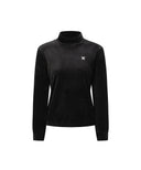 Women's Corduroy Middle Length T-Shirt - Black
