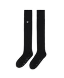Women's Wool Over Knee High Socks - Black