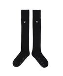Women's Wool Over Knee High Socks - Black