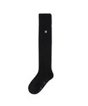 Women's Wool Over Knee High Socks - Black