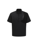 Men's Asymmetric Short Sleeve Anorak - Black