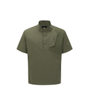 Men's Asymmetric Short Sleeve Anorak - Khaki