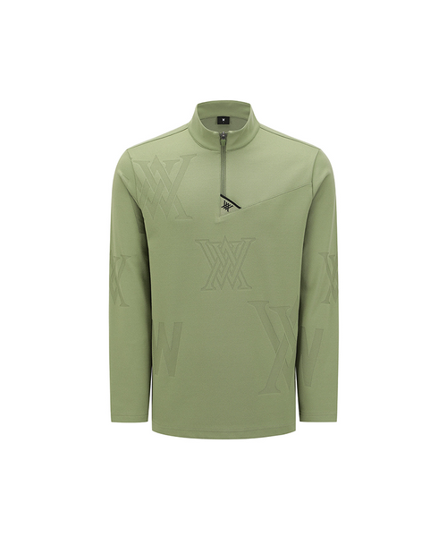 Men's Pattern Half-Zip T-Shirt - Khaki – Anew Golf USA