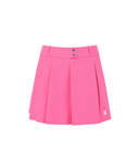 Women's Pleated Half Pants - Pink