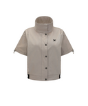Women's Short Sleeve Hooded Anorak Set - Light Beige