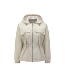Women's Hooded Utility Safari Jacket - Light Beige