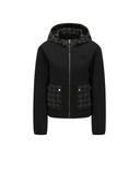 Women's Pattern Mix Hooded Jacket - Black