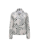 Women's Allover Logo Hooded Blouson Jacket - Ivory