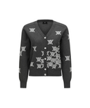 Women's Logo Knit Cardigan - Charcoal Grey