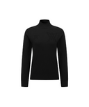 Women's Logo Pattern Turtleneck Sweater - Black