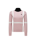 Women's Block Turtleneck Sweater - Pink