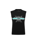 Women's Logo Round Neck Knit Vest - Black