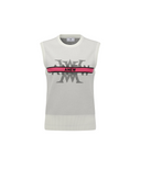 Women's Logo Round Neck Knit Vest - Off White