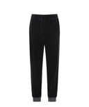 Women's Velvet Jogger Pants - Black