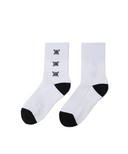 Women's Two Way Middle Socks - White
