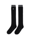 Women's Shiny Knee Socks - Black