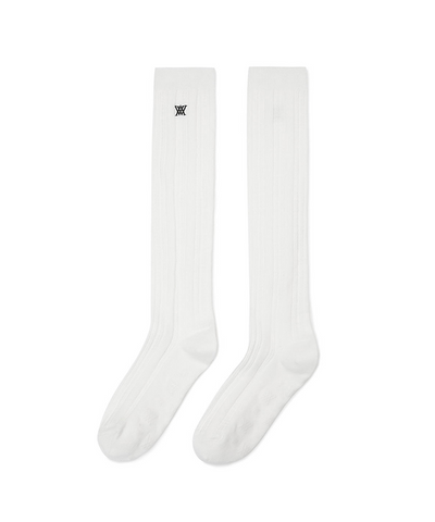 Women's Tweed Knee Socks - White