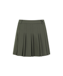 Women's Pleated Skirt - Dark Khaki