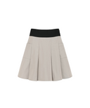 Women's Banded Flare Skirt - Light Beige