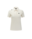 Women's Wave Textured Transition Short Sleeve T-Shirts - Cream