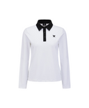Women's Contrast Collar T-Shirt - Off White