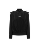 Women's Woven Mix Layered T-Shirt - Black