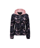 Women's Camo Pattern Hooded T-Shirt Cardigan - Light Pink