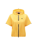Women's Abstract Double Zip Anorak T-Shirt - Yellow