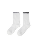 Men's Basic Middle Socks - White