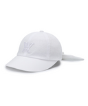 Women's Ribbon Ball Cap - White