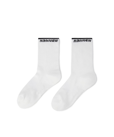 Women's Basic Middle Socks - White