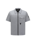 Men's Padded Short Sleeve Shirt Jacket - Light Grey