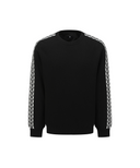 Men's Sleeve Tape Windproof Sweater - Black
