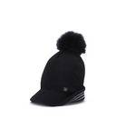 Women's Knit Pom Cap - Black