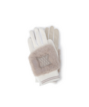 Women's Cold Proof Fur Glove - Ivory