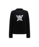Women's Windproof Big Logo Sweater - Black