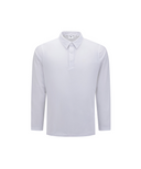 Men's Solid Long Sleeve Collar T-Shirt - White