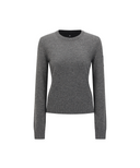 Women's Cashmere Round Sweater - Charcoal Grey