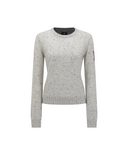 Women's Cashmere Round Sweater - Melange Grey