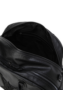 Uni Vintage Leather Boston Bag - Black