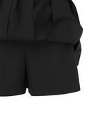 Women's Pleated Half Pants - Black
