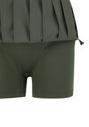 Women's Pleated Skirt - Dark Khaki