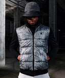 Men's WI Big Logo Hybrid Down Jacket - Grey