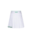 Women's Logo Band Pleats Skirt - White