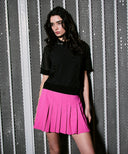 ANEW Golf Women's SM Hoody Pocket Short T-Shirt - Black