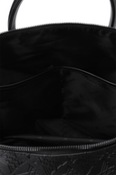 Uni Logo Intaglio Boston Bag - Black